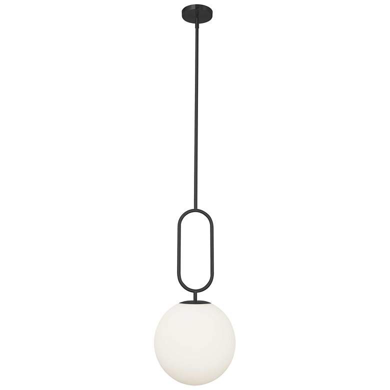 Image 1 Simone 12" Wide Matte Black Pendant