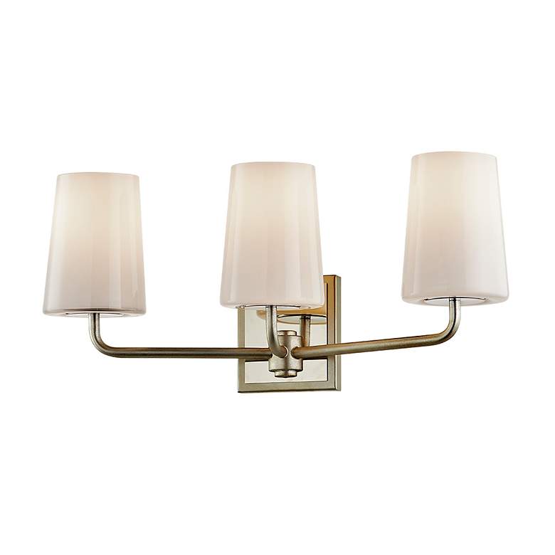 Image 1 Simone 20 1/2"W Warm Silver Leaf 3-Light Vanity Bath Light