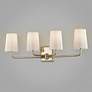 3_Simone 28 1/2"W Silver Leaf and Nickel 4-Light Bath Light more views