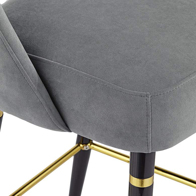 Image 6 Simone 31 1/2" Dark Gray Velvet Bar Stools Set of 2 more views