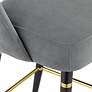 6_Simone 31 1/2" Dark Gray Velvet Bar Stools Set of 2 more views