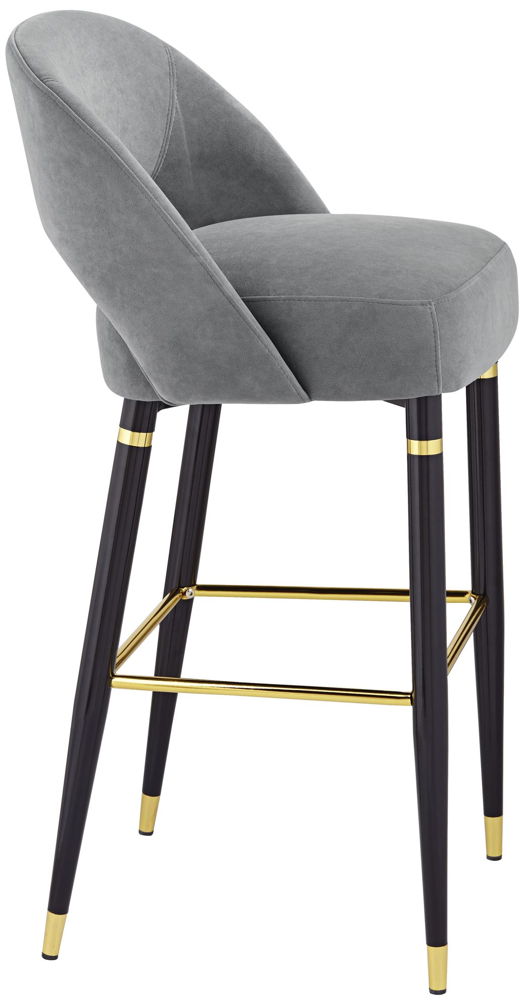 Simone 31 1/2" Dark Gray Velvet Bar Stools Set of 2 in scene