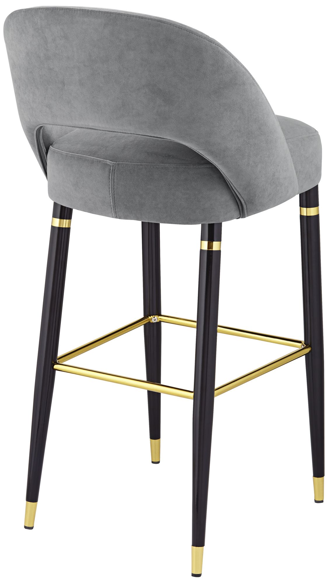 Simone 31 1/2" Dark Gray Velvet Bar Stools Set of 2 in scene