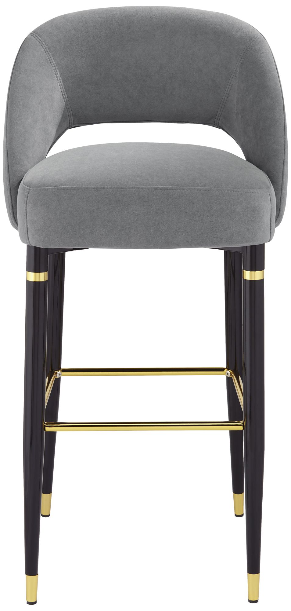 Simone 31 1/2" Dark Gray Velvet Bar Stools Set of 2 in scene