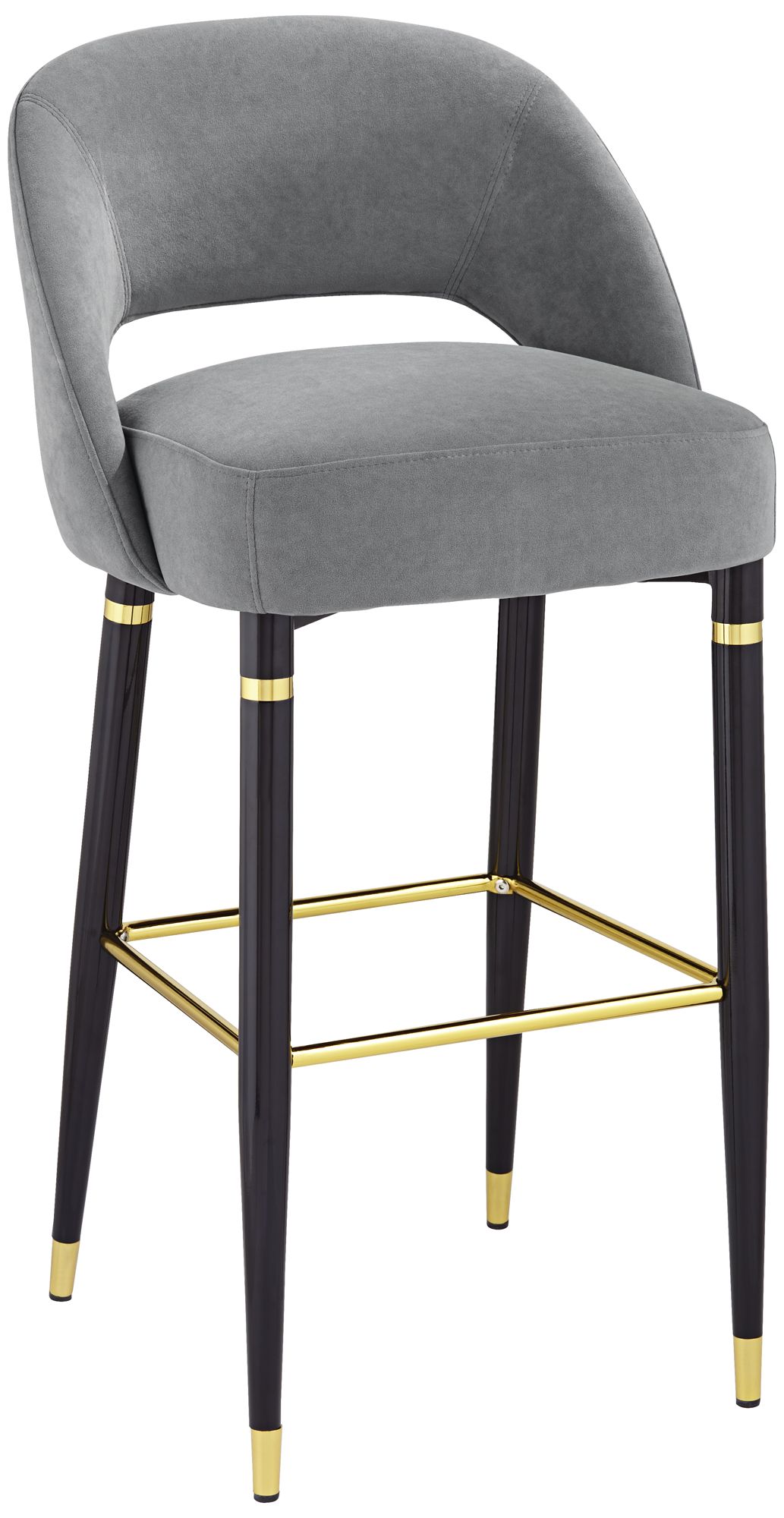 Hart gray velvet online counter stool