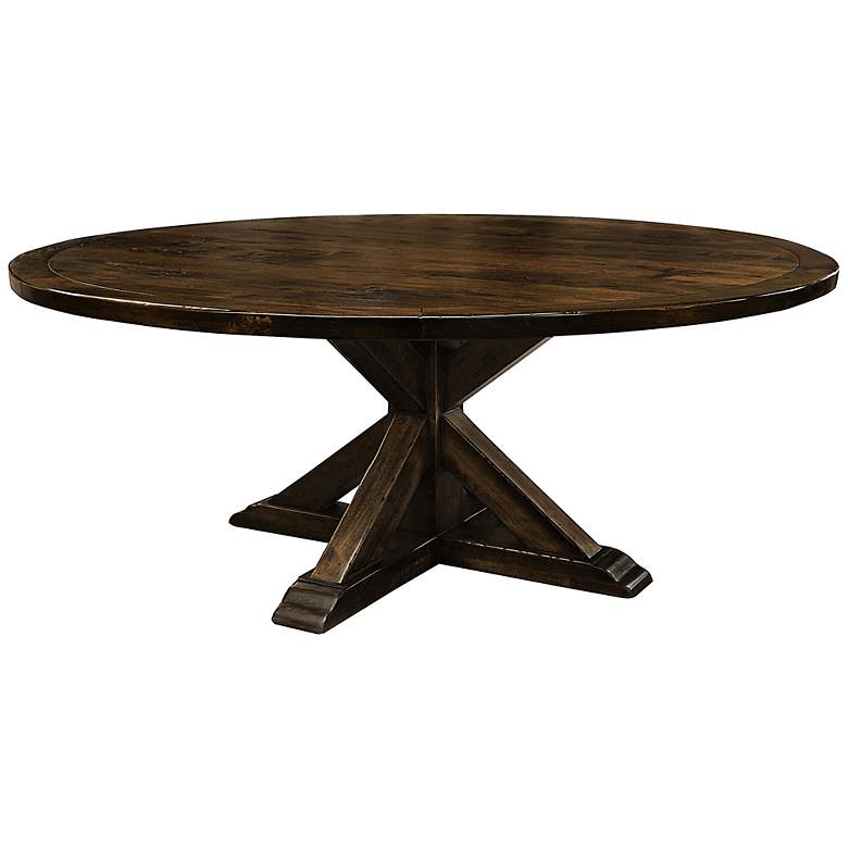 Image 1 Simone 70 inch Round Espresso Recycled Wood Dining Table