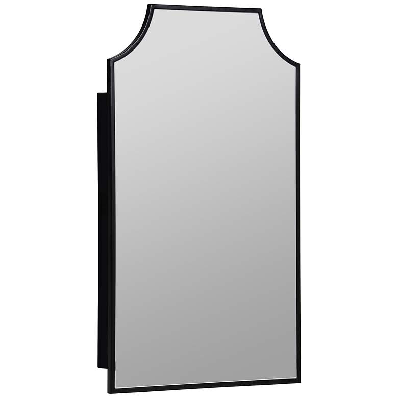 Image 6 Simone Black 21" x 36" Medicine Cabinet with Mirror more views