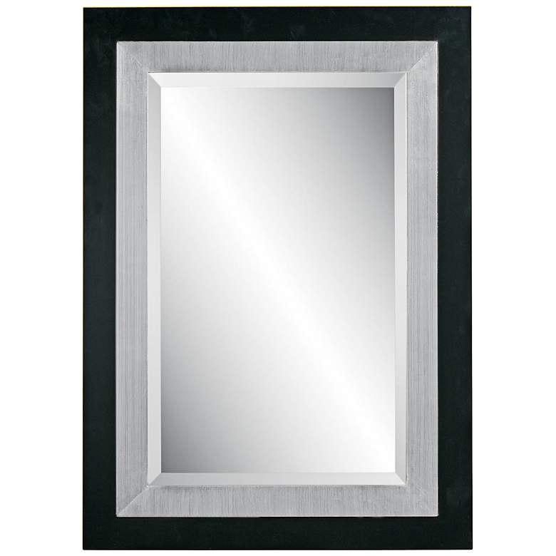 Image 1 Simone Black And Silver 24 inch x30 inch Wall Mirror