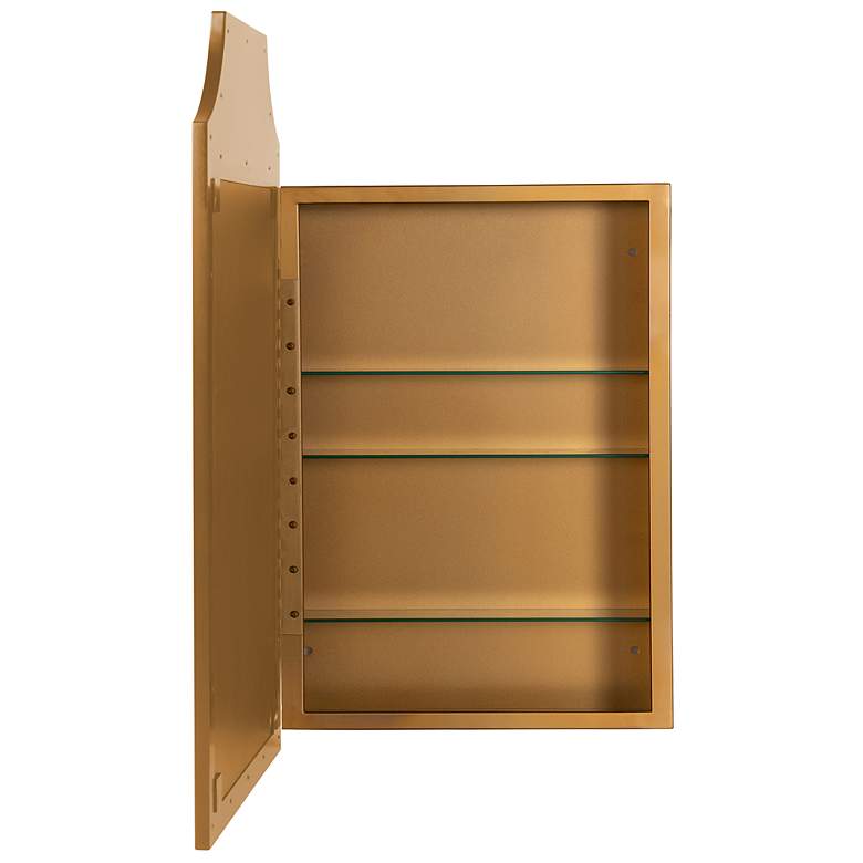 Image 5 Simone Gold 21" x 35" Arch Top Medicine Cabinet more views