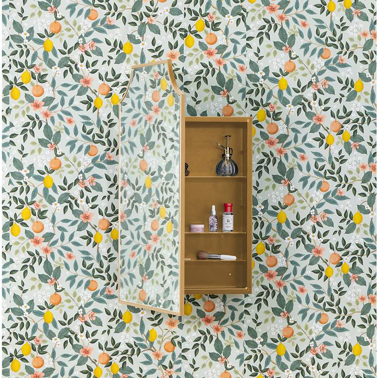 Image 6 Simone Gold 21" x 35" Arch Top Medicine Cabinet more views