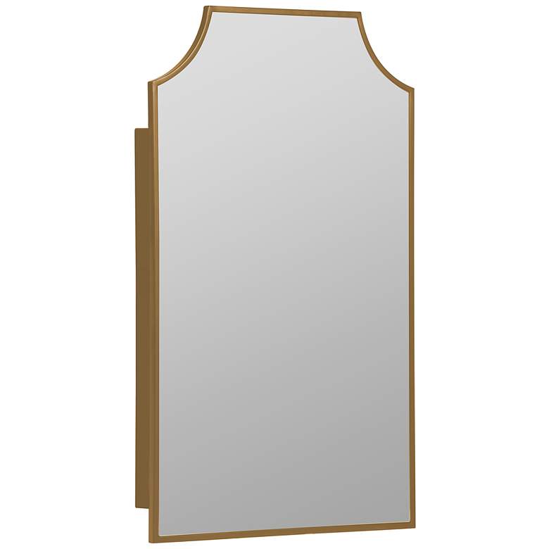 Image 7 Simone Gold 21" x 35" Arch Top Medicine Cabinet more views
