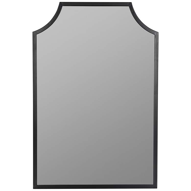 Image 2 Simone Matte Black 24" x 35 3/4" Rectangular Wall Mirror