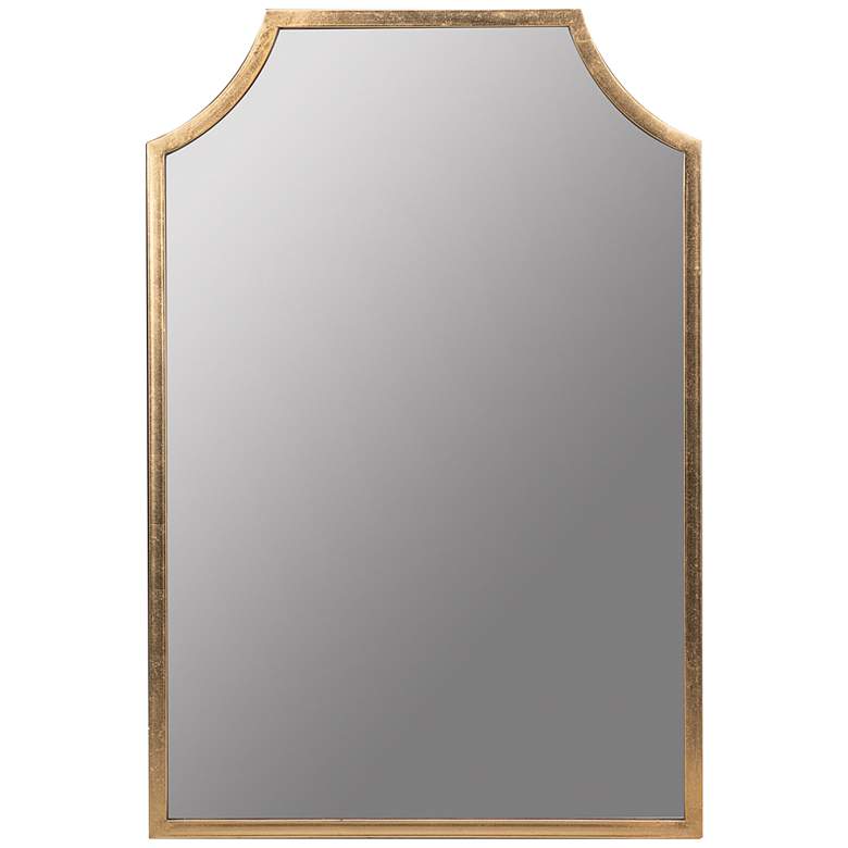 Image 2 Simone Shiny Gold Leaf 24 inch x 35 3/4 inch Rectangular Wall Mirror