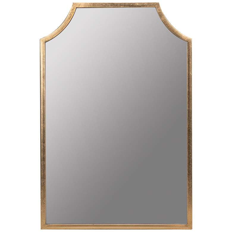 Image 2 Simone Shiny Gold Leaf 24" x 35 3/4" Rectangular Wall Mirror