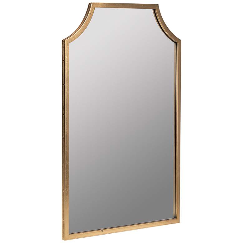 Image 3 Simone Shiny Gold Leaf 24" x 35 3/4" Rectangular Wall Mirror more views