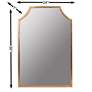 Simone Shiny Gold Leaf 24" x 35 3/4" Rectangular Wall Mirror