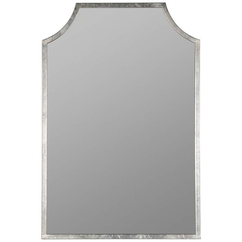 Image 2 Simone Shiny Silver Leaf 24" x 35 3/4" Wall Mirror