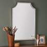 Simone Shiny Silver Leaf 24" x 35 3/4" Wall Mirror