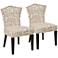 Simone Taupe Cheetah Dining Chair Set of 2