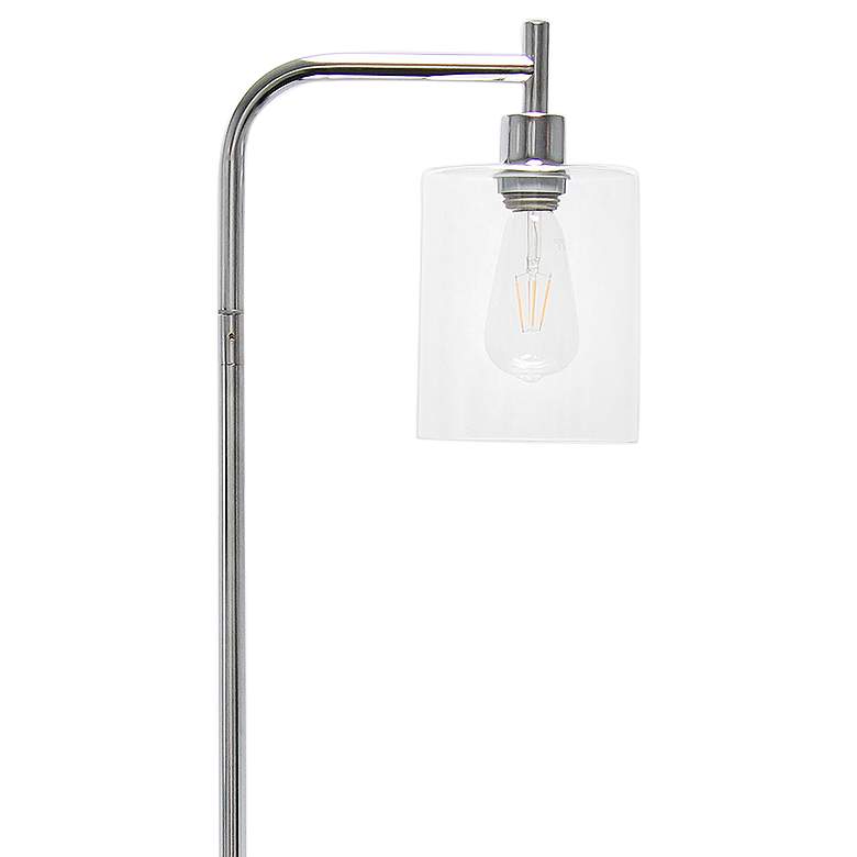 Image 3 Simple Design 67" Chrome Iron and Glass Lantern Floor Lamp more views
