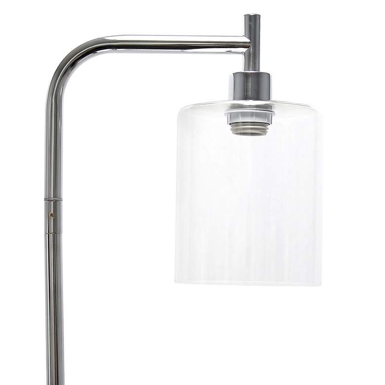 Image 7 Simple Design 67" Chrome Iron and Glass Lantern Floor Lamp more views