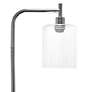Simple Design 67" Chrome Iron and Glass Lantern Floor Lamp