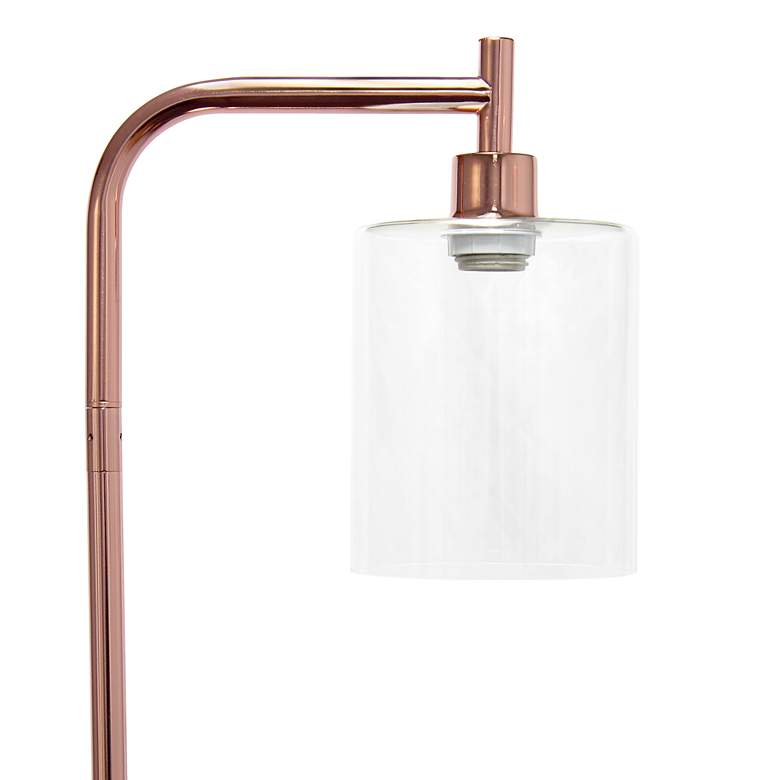 Image 5 Simple Design 67 inch Rose Gold Iron and Glass Lantern Floor Lamp more views