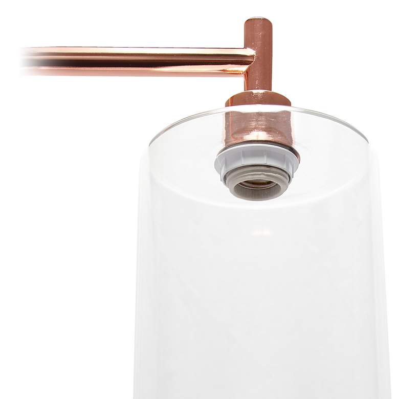 Image 7 Simple Design 67" Rose Gold Iron and Glass Lantern Floor Lamp more views