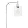 Simple Design 67" White Iron and Glass Lantern Floor Lamp