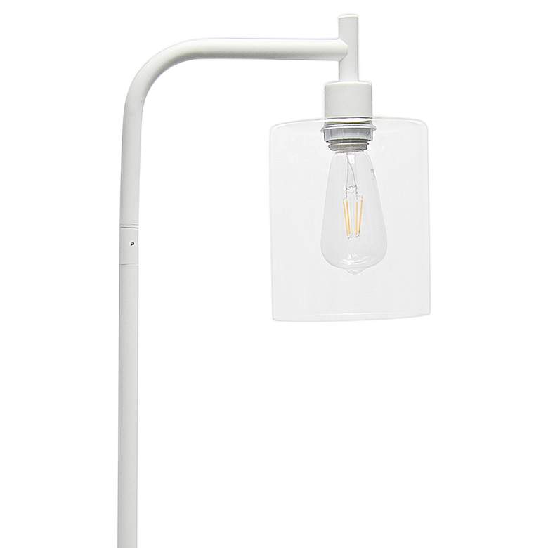 Image 3 Simple Design 67" White Iron and Glass Lantern Floor Lamp more views