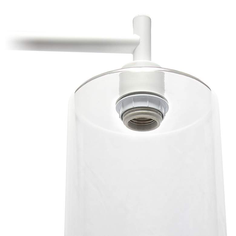 Image 6 Simple Design 67" White Iron and Glass Lantern Floor Lamp more views