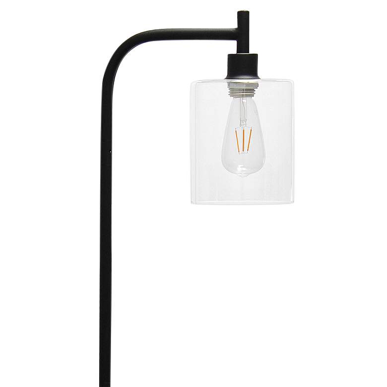 Image 3 Simple Design Black Iron and Glass Lantern Modern Floor Lamp more views