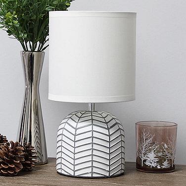 Simple Designs 10 1/2" High White Ceramic Accent Table Lamp