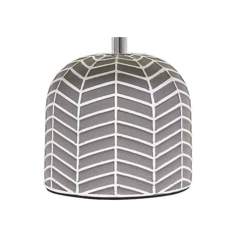 Image 4 Simple Designs 10 1/2" High Gray Ceramic Accent Table Lamp more views