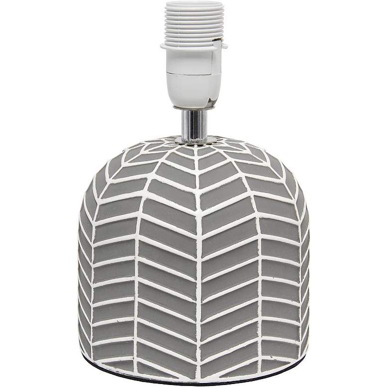 Image 6 Simple Designs 10 1/2" High Gray Ceramic Accent Table Lamp more views