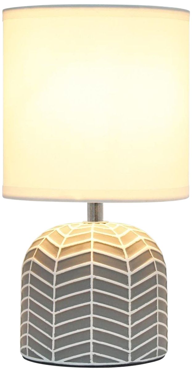 Simple Designs 10 1/2" High Gray Ceramic Accent Table Lamp