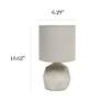 Simple Designs 10 1/2" High Gray Geometric Accent Table Lamp