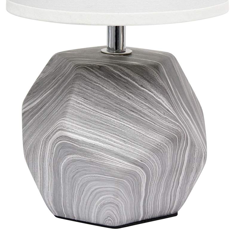 Image 4 Simple Designs 10 1/2" High Marbled Prism Accent Table Lamp more views
