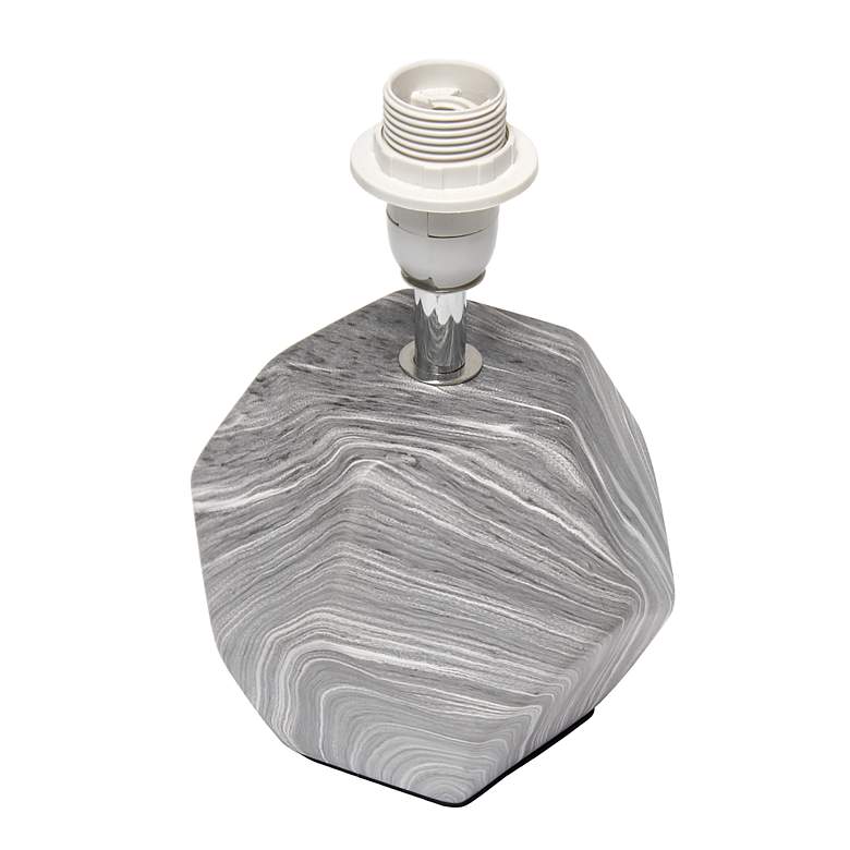 Image 5 Simple Designs 10 1/2" High Marbled Prism Accent Table Lamp more views
