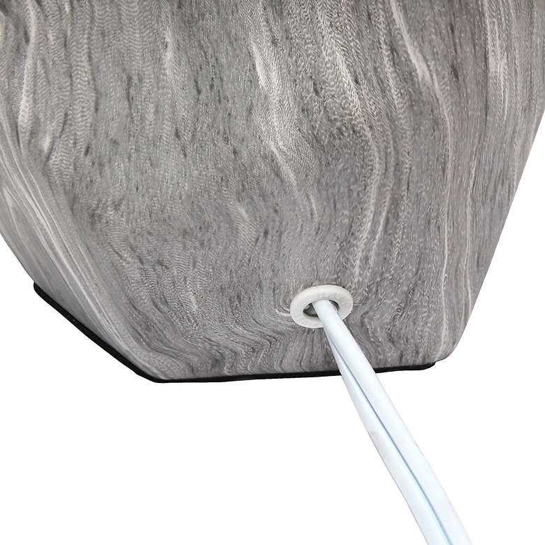 Image 6 Simple Designs 10 1/2" High Marbled Prism Accent Table Lamp more views
