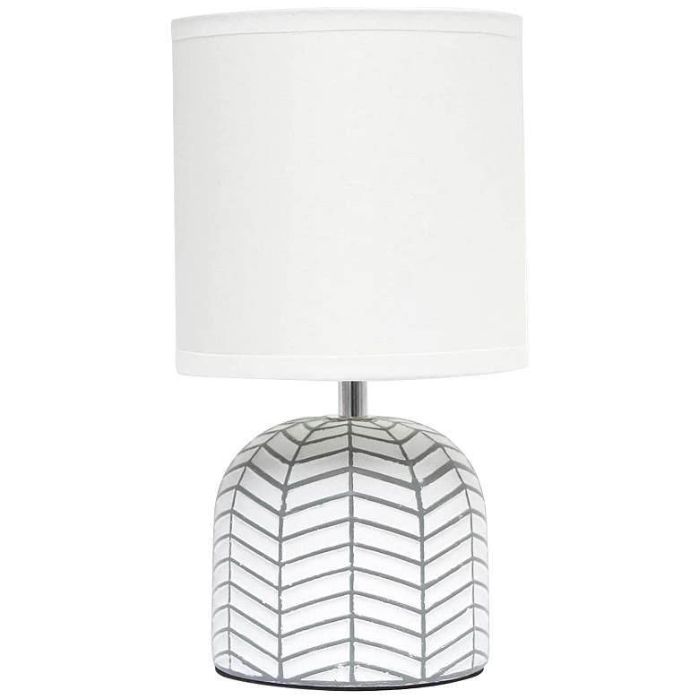 Image 2 Simple Designs 10 1/2 inch High White Ceramic Accent Table Lamp
