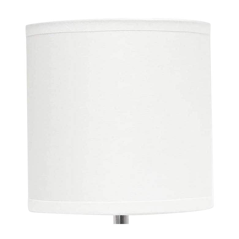 Image 3 Simple Designs 10 1/2 inch High White Ceramic Accent Table Lamp more views
