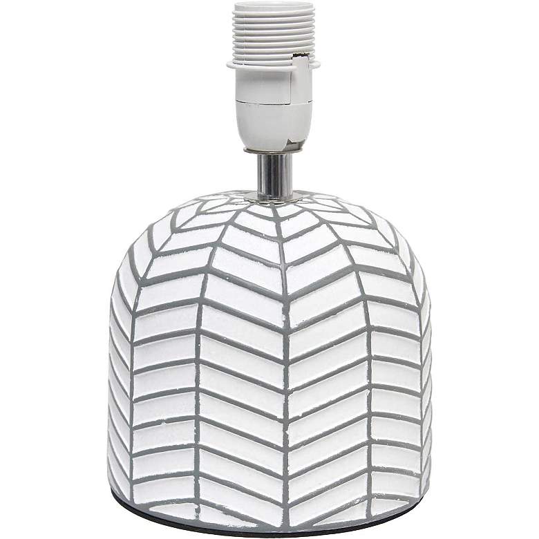 Image 6 Simple Designs 10 1/2" High White Ceramic Accent Table Lamp more views