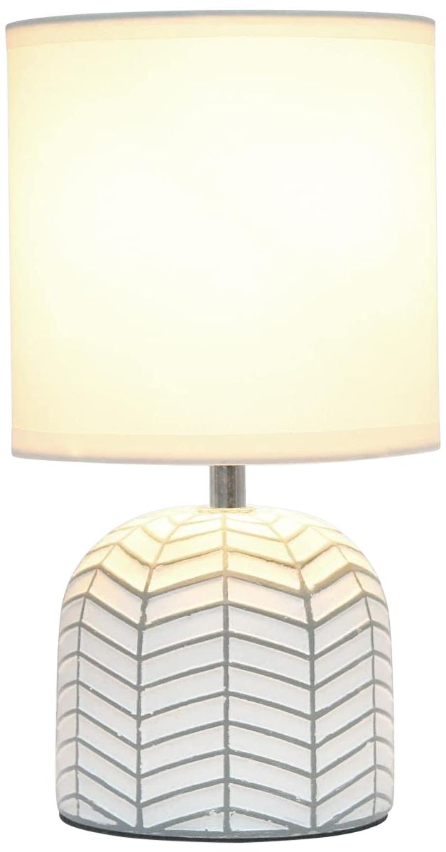 Simple Designs 10 1/2" High White Ceramic Accent Table Lamp
