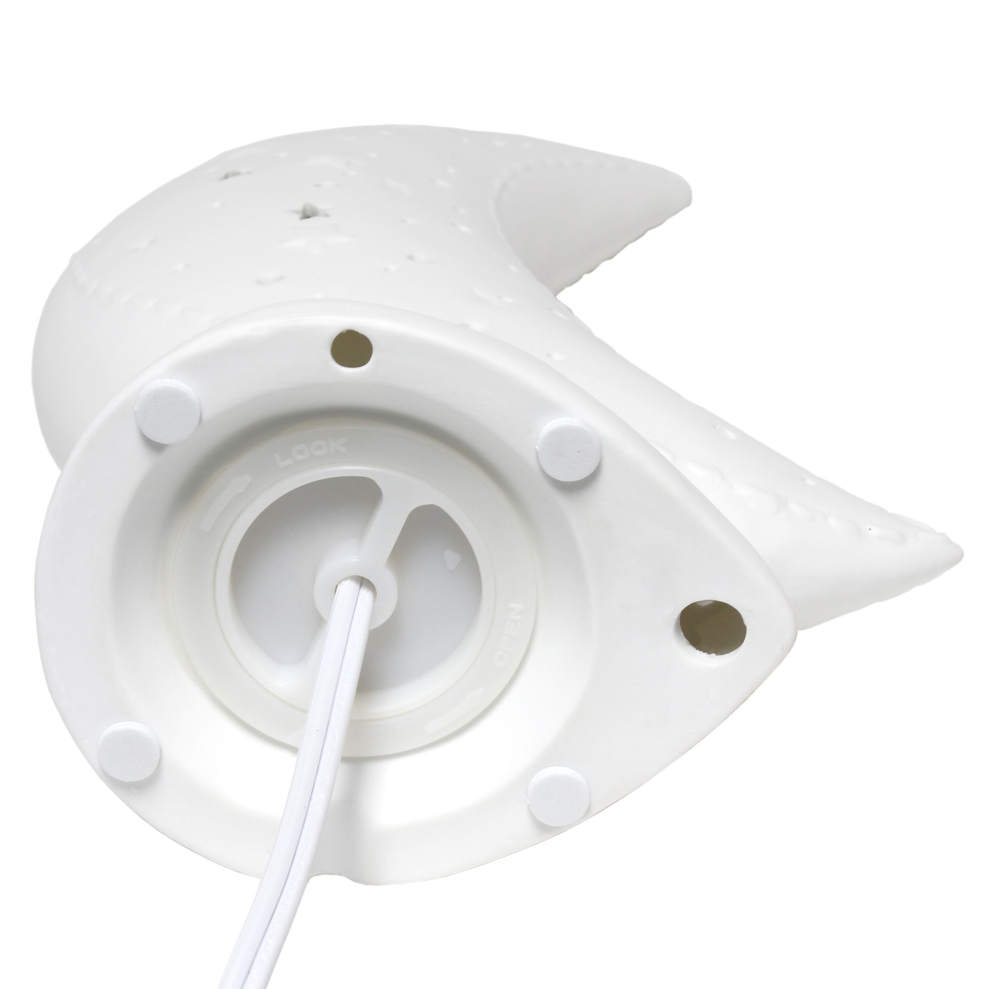 Simple Designs 10 1/2" High White Porcelain Moon Accent Lamp