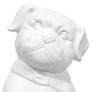 Simple Designs 10 1/2"H White Porcelain Puppy Dog Accent Table Lamp