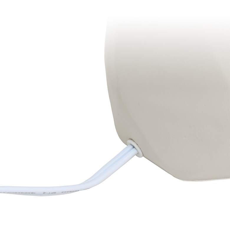 Image 6 Simple Designs 10 1/2"H White Shade Gray Accent Table Lamp more views