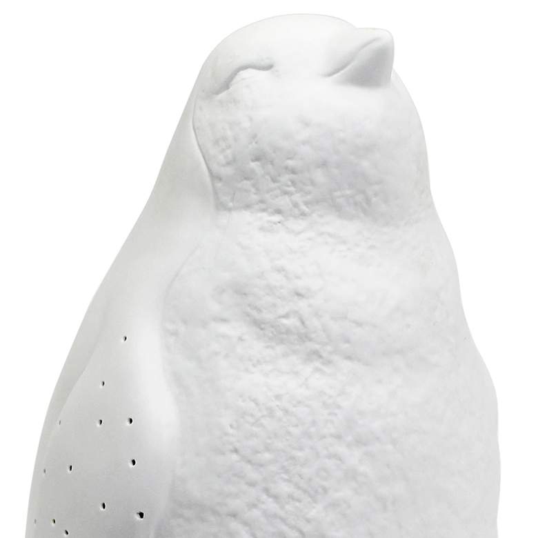 Image 2 Simple Designs 10 1/4 inch High White Porcelain Penguin Accent Table Lamp more views