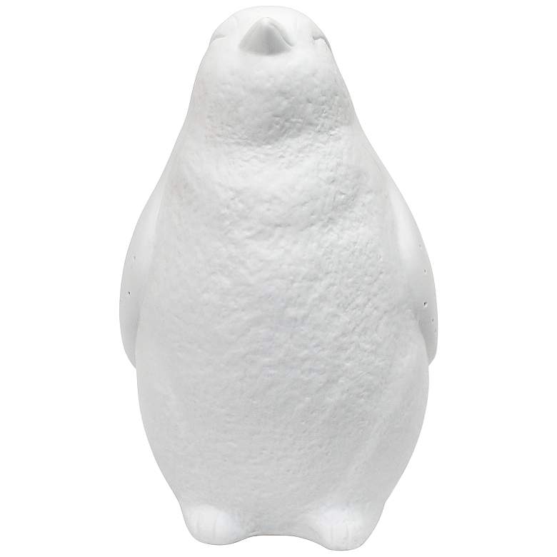 Image 4 Simple Designs 10 1/4 inch High White Porcelain Penguin Accent Table Lamp more views