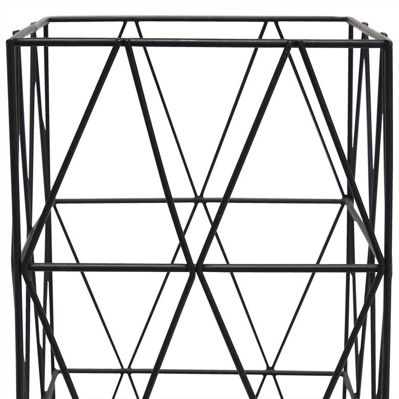 Image 4 Simple Designs 10 1/4"H Black Geometric Metal Accent Lamp more views